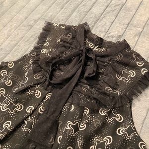 Anna Sui for Target black sheer celestial top smal